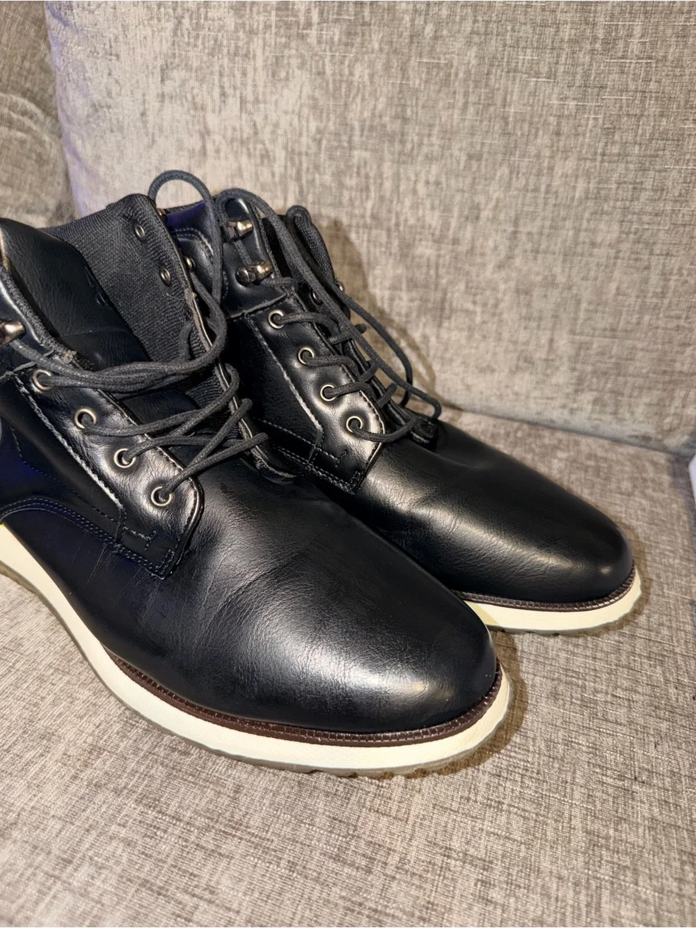 NY&C Men’s Black Lace-Up Chukka Boots Size 10.5 Casual Dress Boots